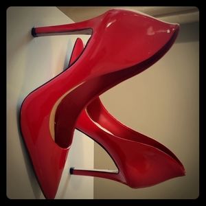 Lipstick Red Cambredge Patent Pumps
